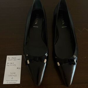 Prada Women's Black and Silver Ballet-shoes